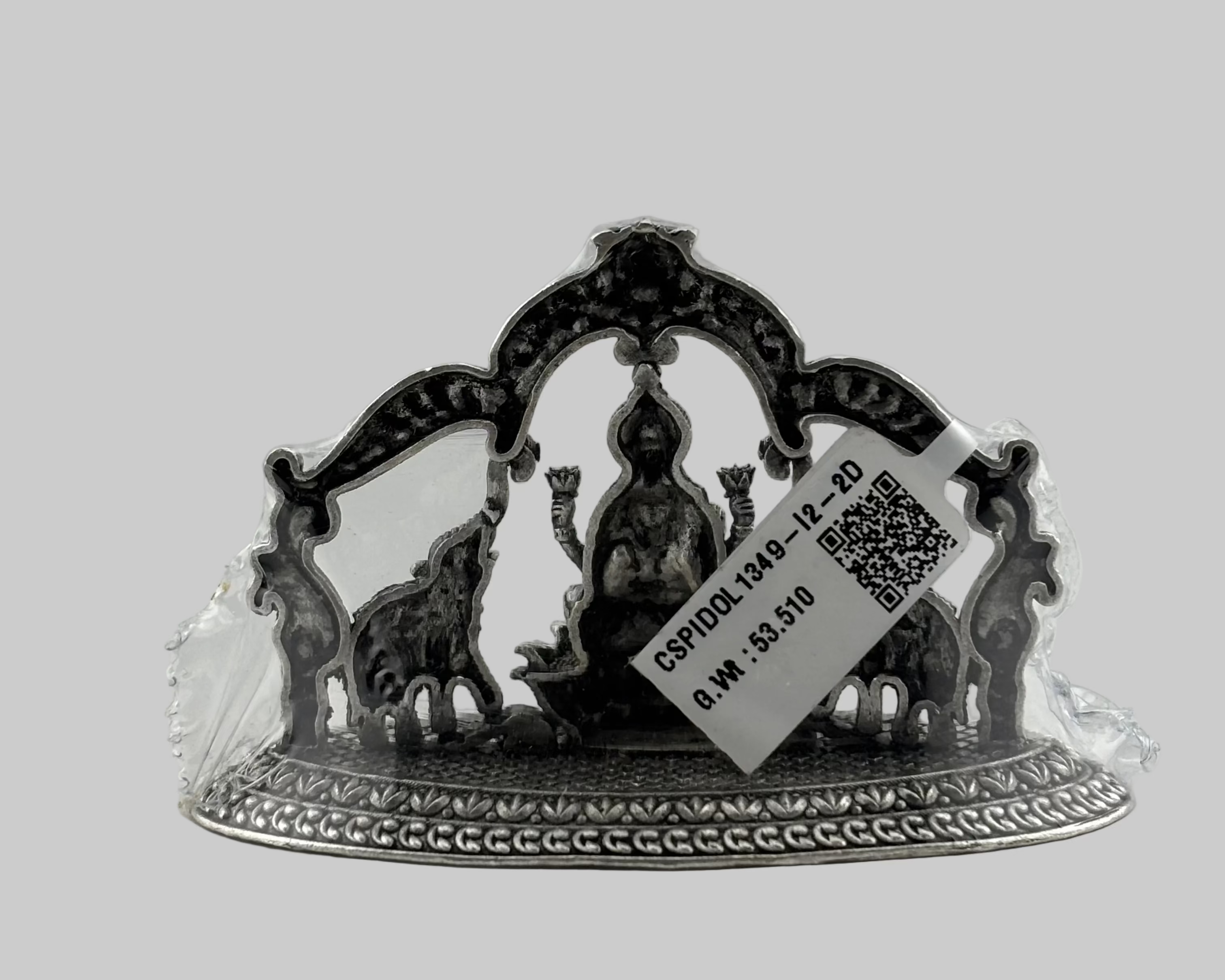 Silver Maa Lakshmi Idol – Spiritual Murti for Temple Decor & Festivals