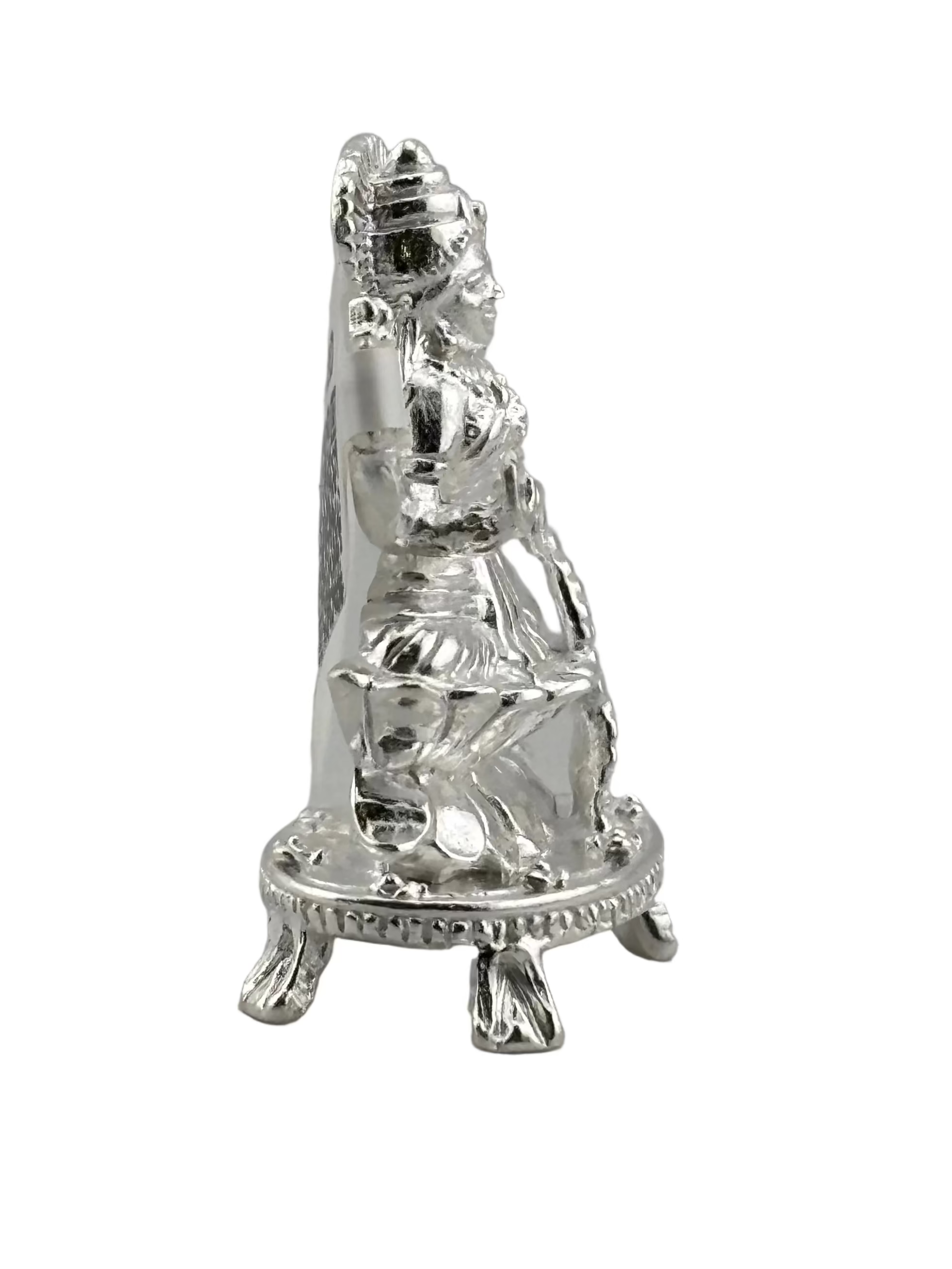 Silver Maa Lakshmi Idol 10gm – Spiritual Lakshmi Murti for Temple Decor & Festivals