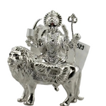 Silver Maa Durga Idol – Spiritual Durga Murti for Temple Decor & Festivals