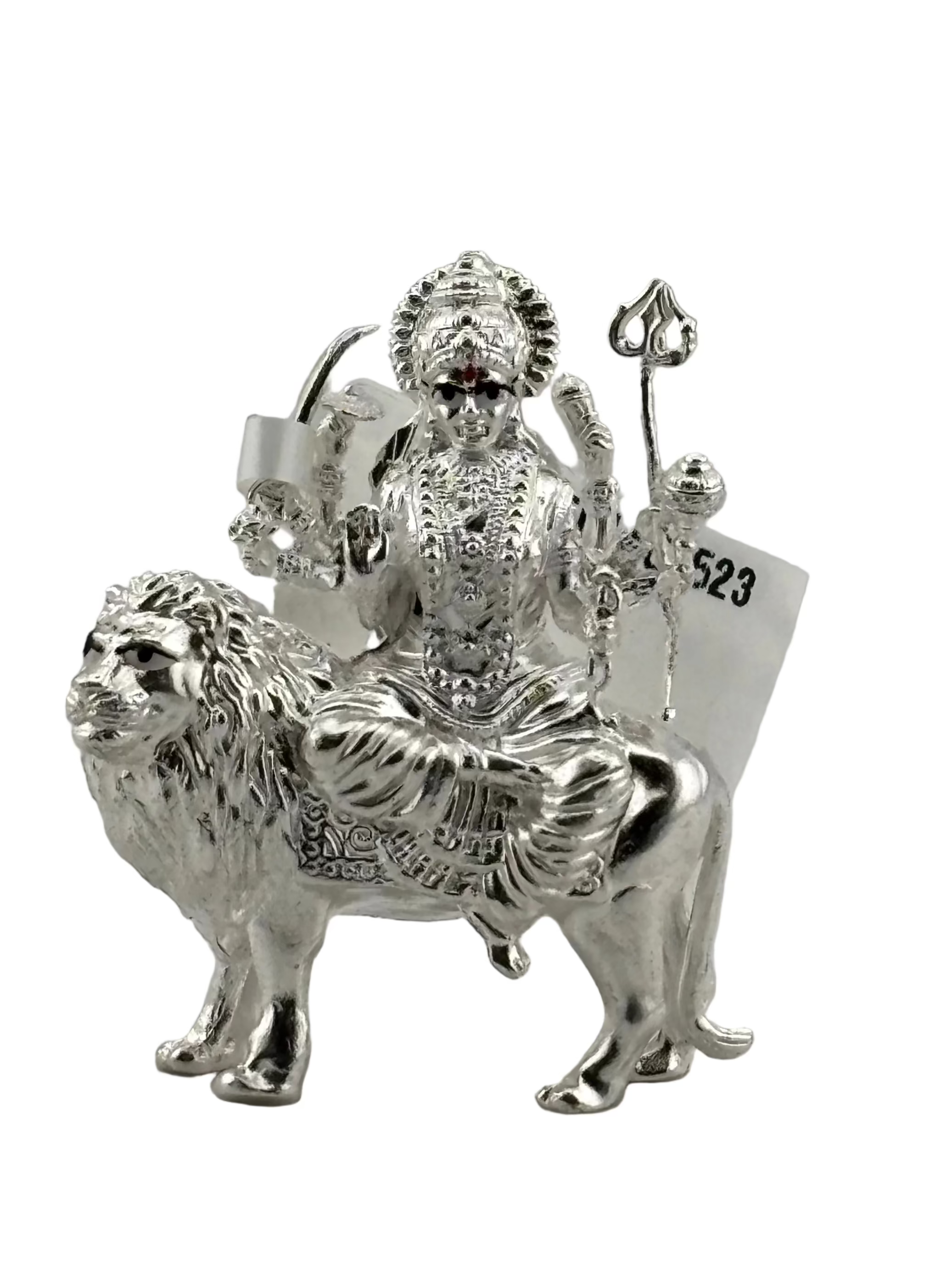 Silver Maa Durga Idol – Spiritual Durga Murti for Temple Decor & Festivals