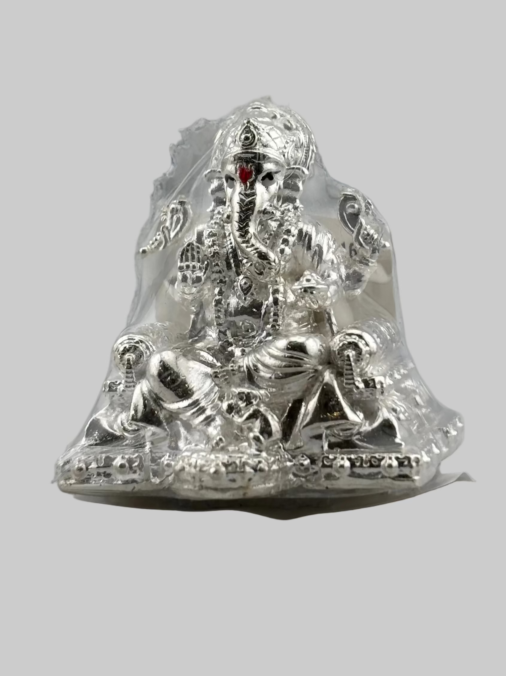 Silver Lord Ganesh Idol – Spiritual Ganesh Murti for Temple Decor & Festivals