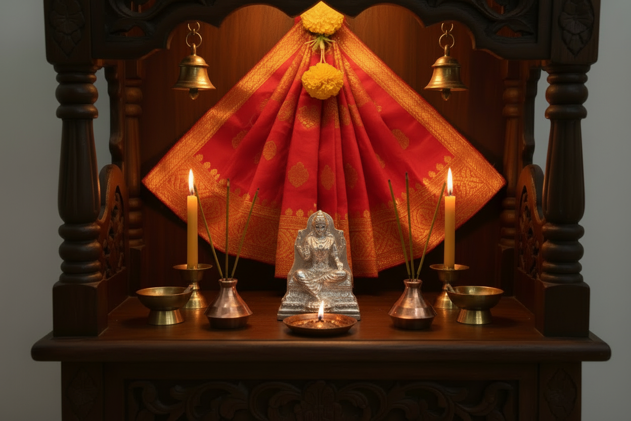 Silver Maa Laxmi Idol – Spiritual Maa Laxmi Murti for Temple Decor & Festivals