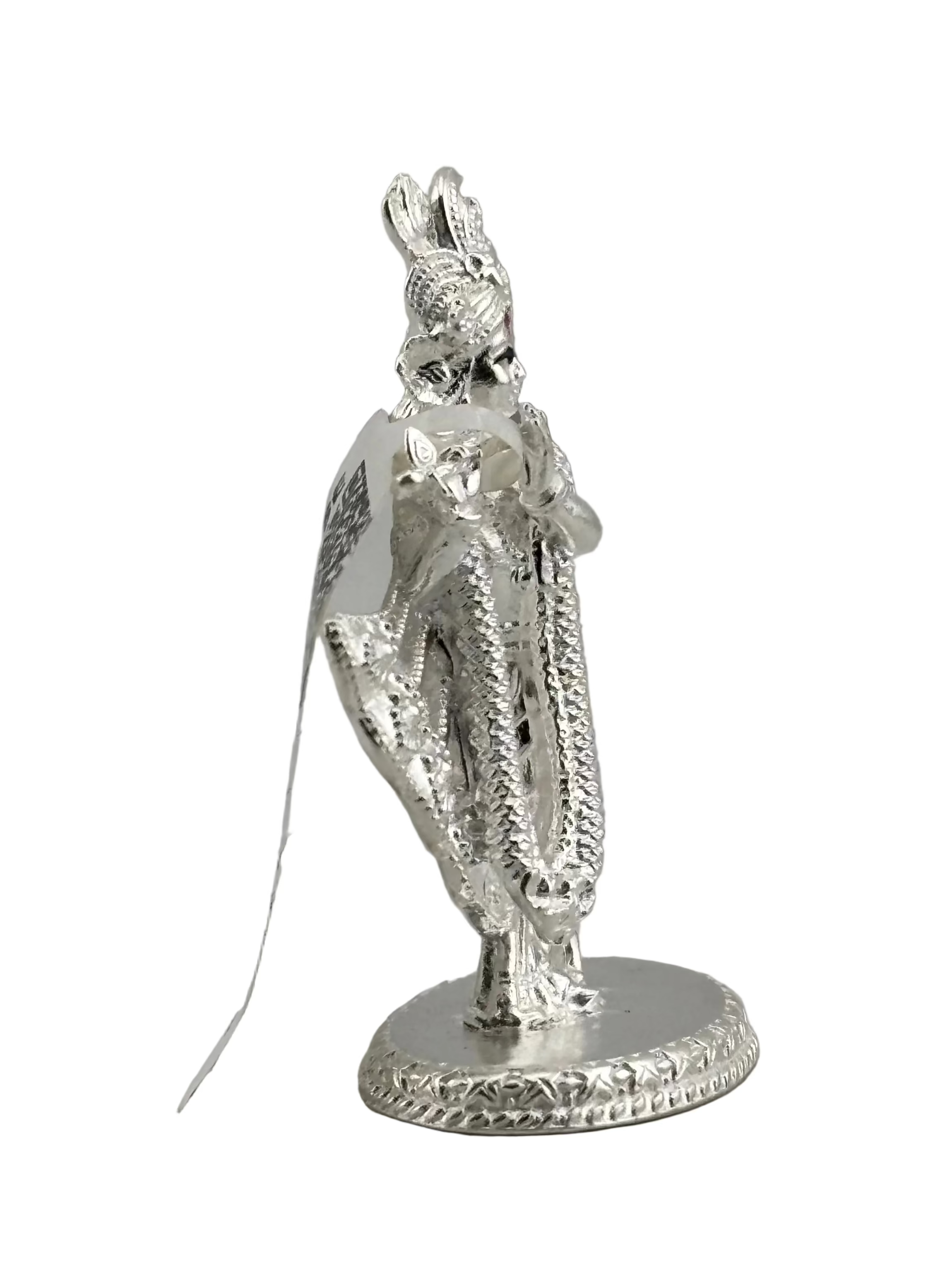 Silver Lord Krishna Idol – Spiritual Krishna Murti for Temple Decor & Festivals
