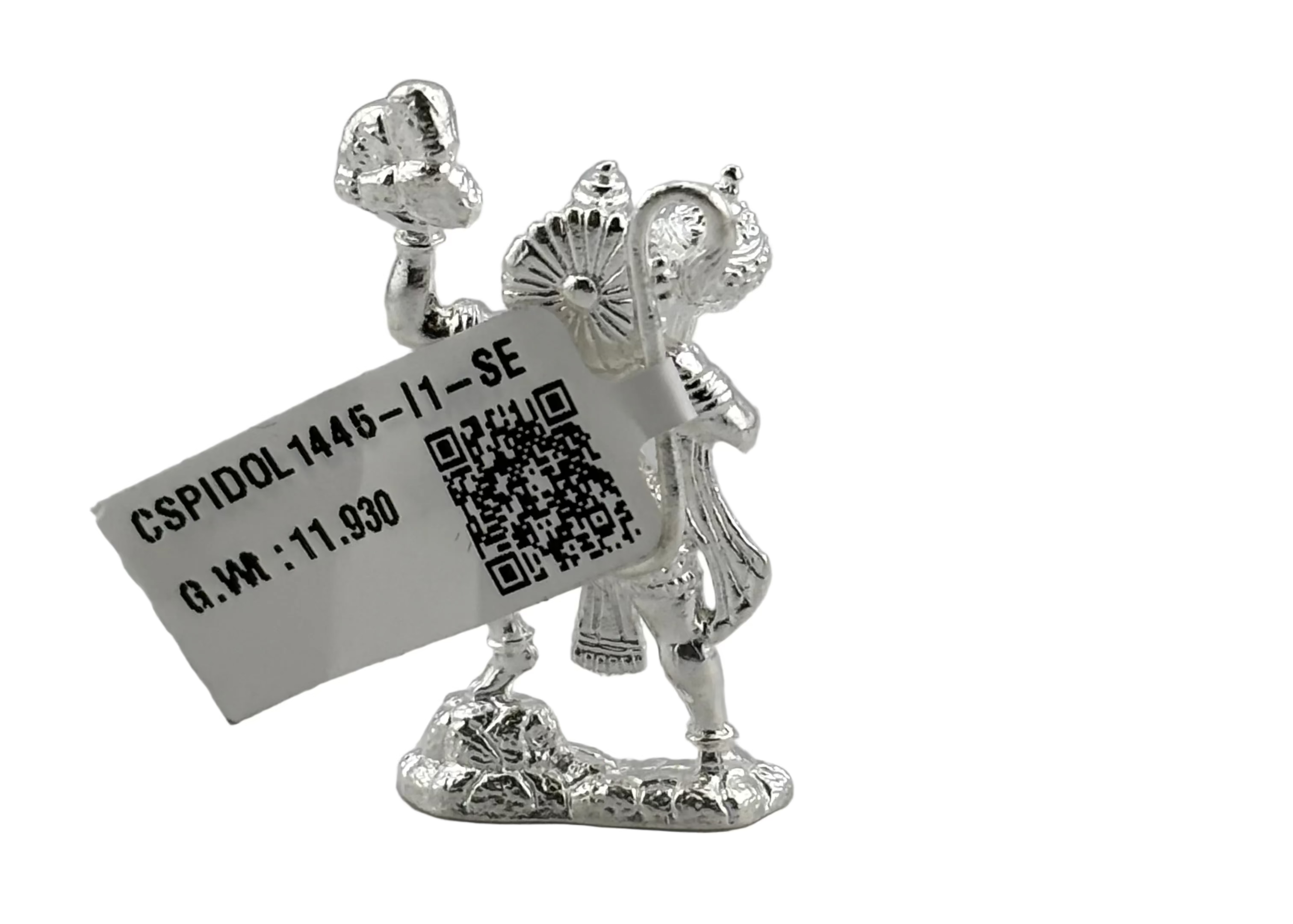 Silver Lord Hanuman Idol – Spiritual Hanuman Murti for Temple Decor & Festivals