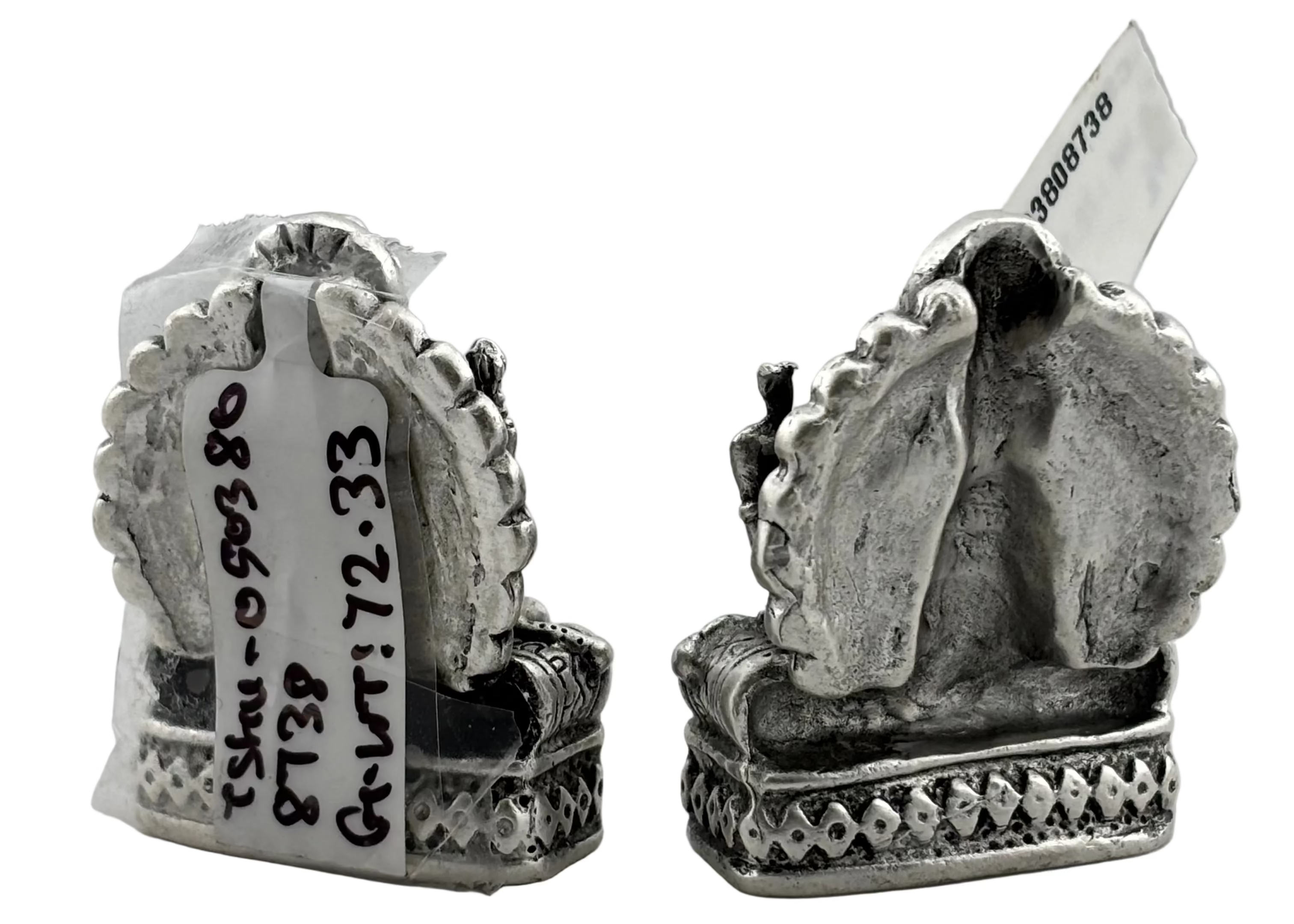 Silver Ganesh Lakshmi Idol 72gm – Spiritual Ganesh Lakshmi Murti for Temple Decor & Festivals