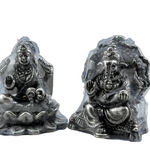 Silver Ganesh Lakshmi Idol 120gm – Spiritual Ganesh Lakshmi Murti for Temple Decor & Festivals