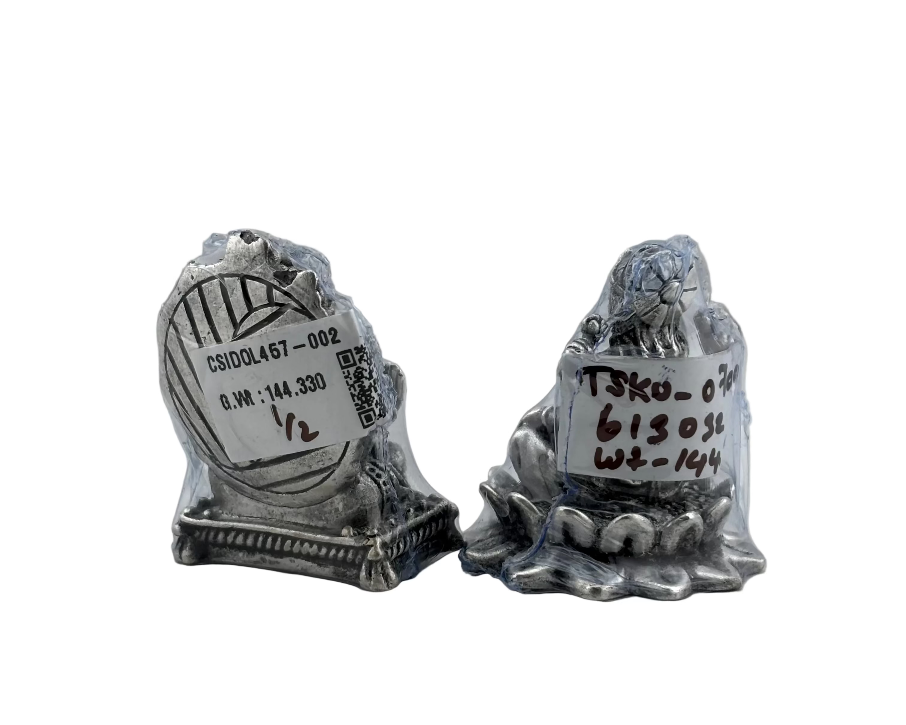 Silver Ganesh Lakshmi Idol 120gm – Spiritual Ganesh Lakshmi Murti for Temple Decor & Festivals
