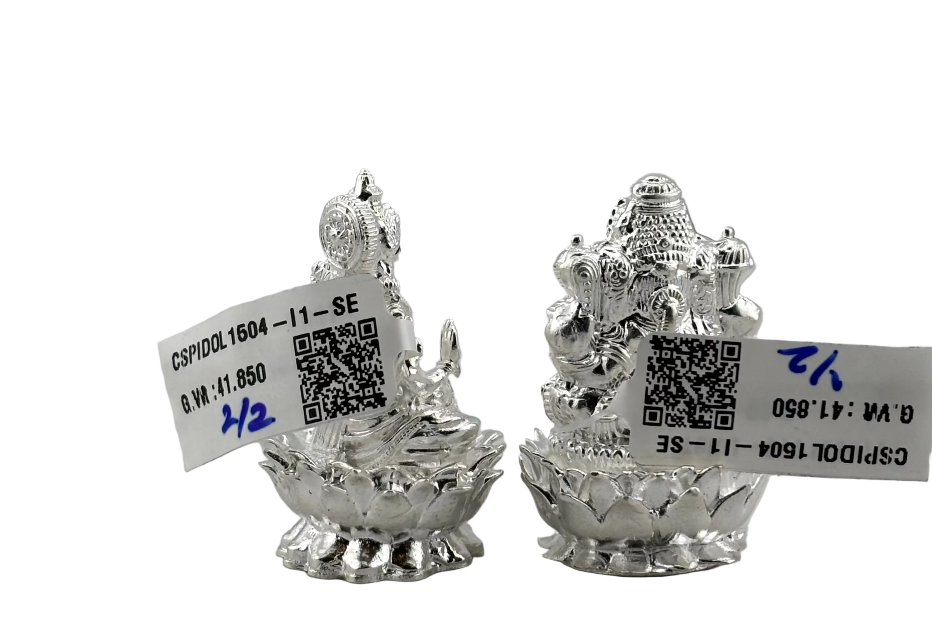 Silver Ganesh Lakshmi Idol 40gm each