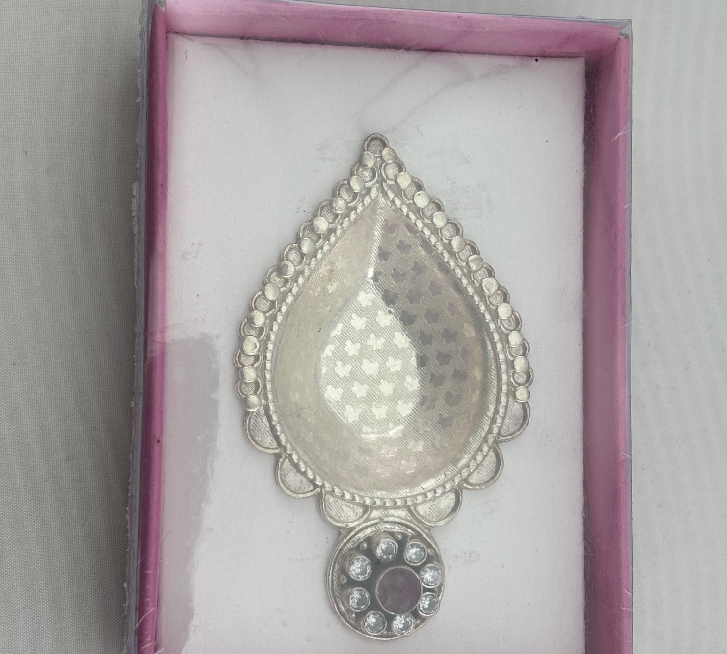 diya with red ruby- 16g
