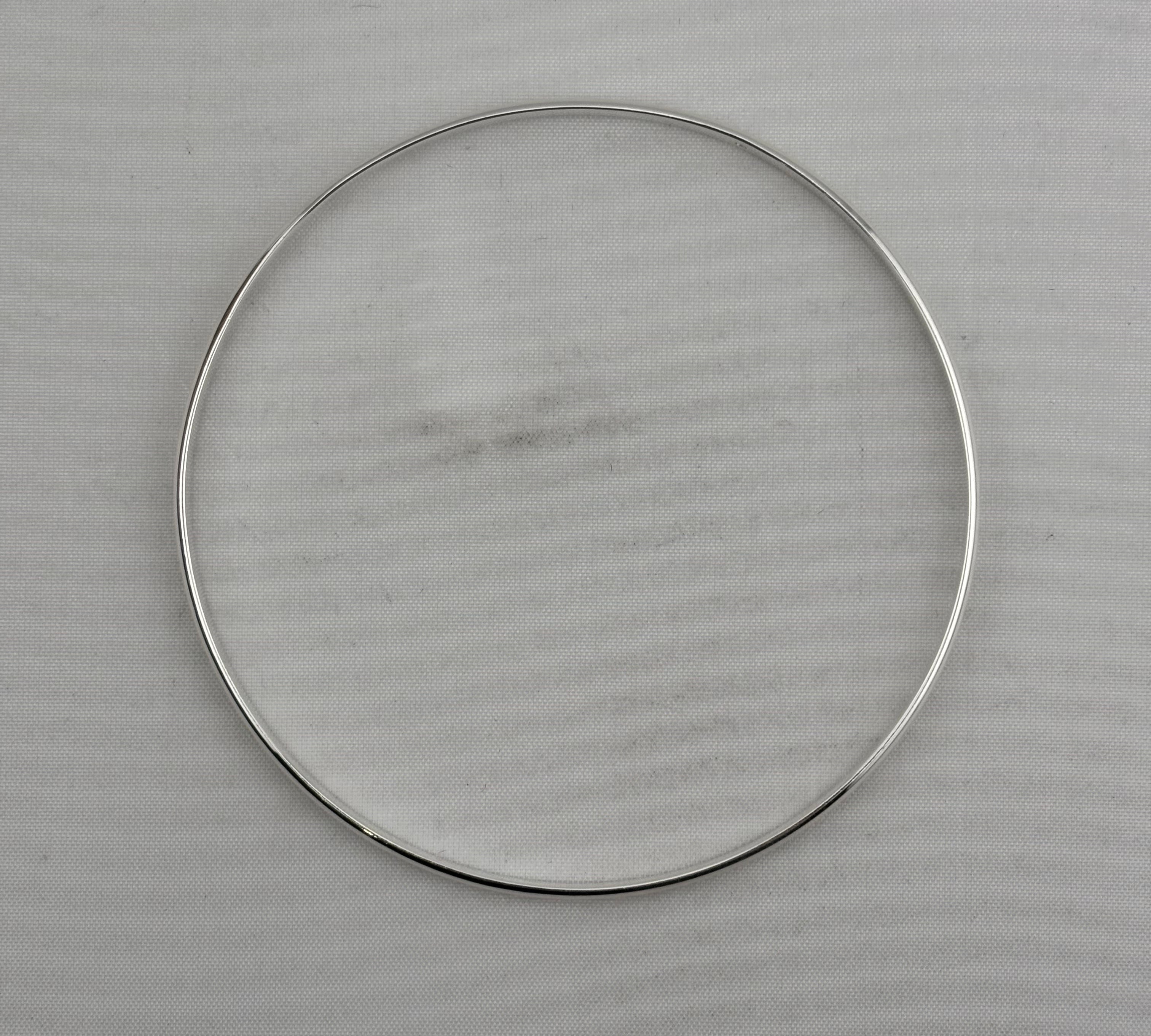 Silver bangle Size-64mm-Plain