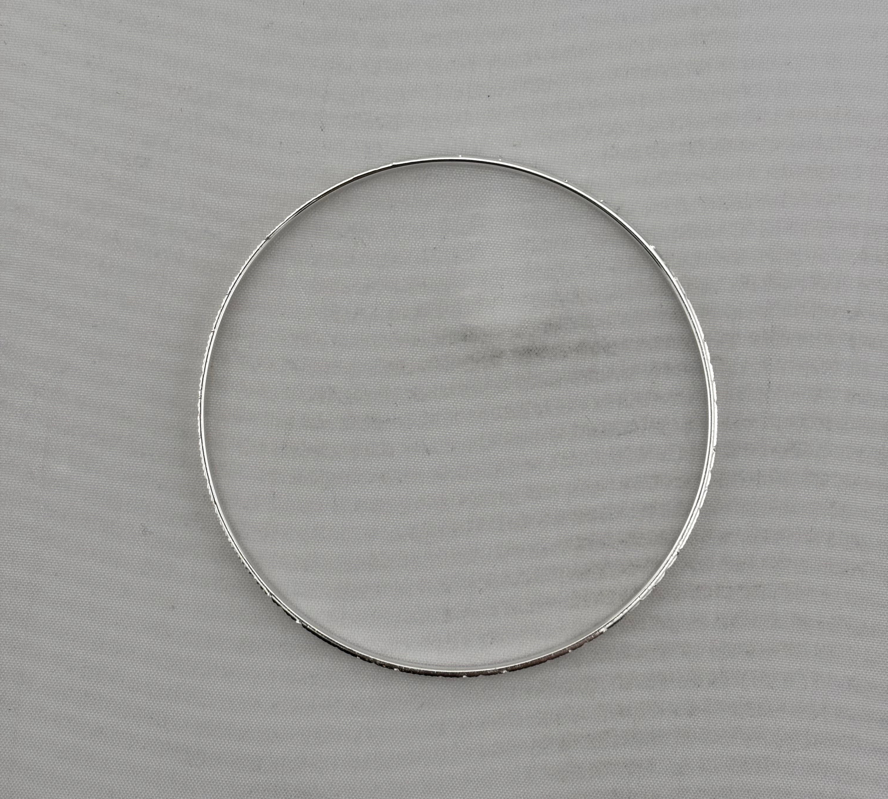 Silver bangle Size-60mm-desgin 2-thin