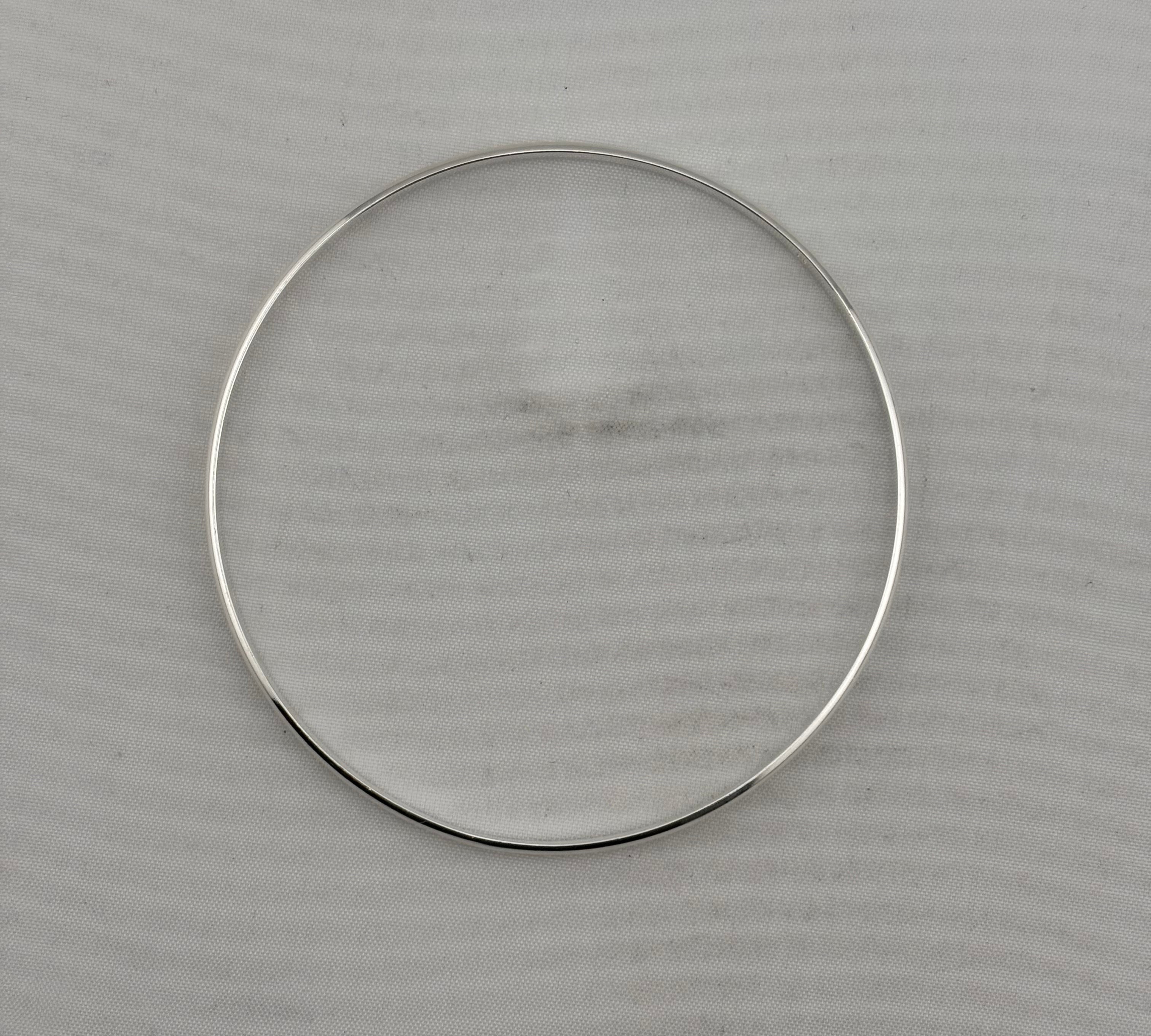 Silver bangle Size-61mm-Plain