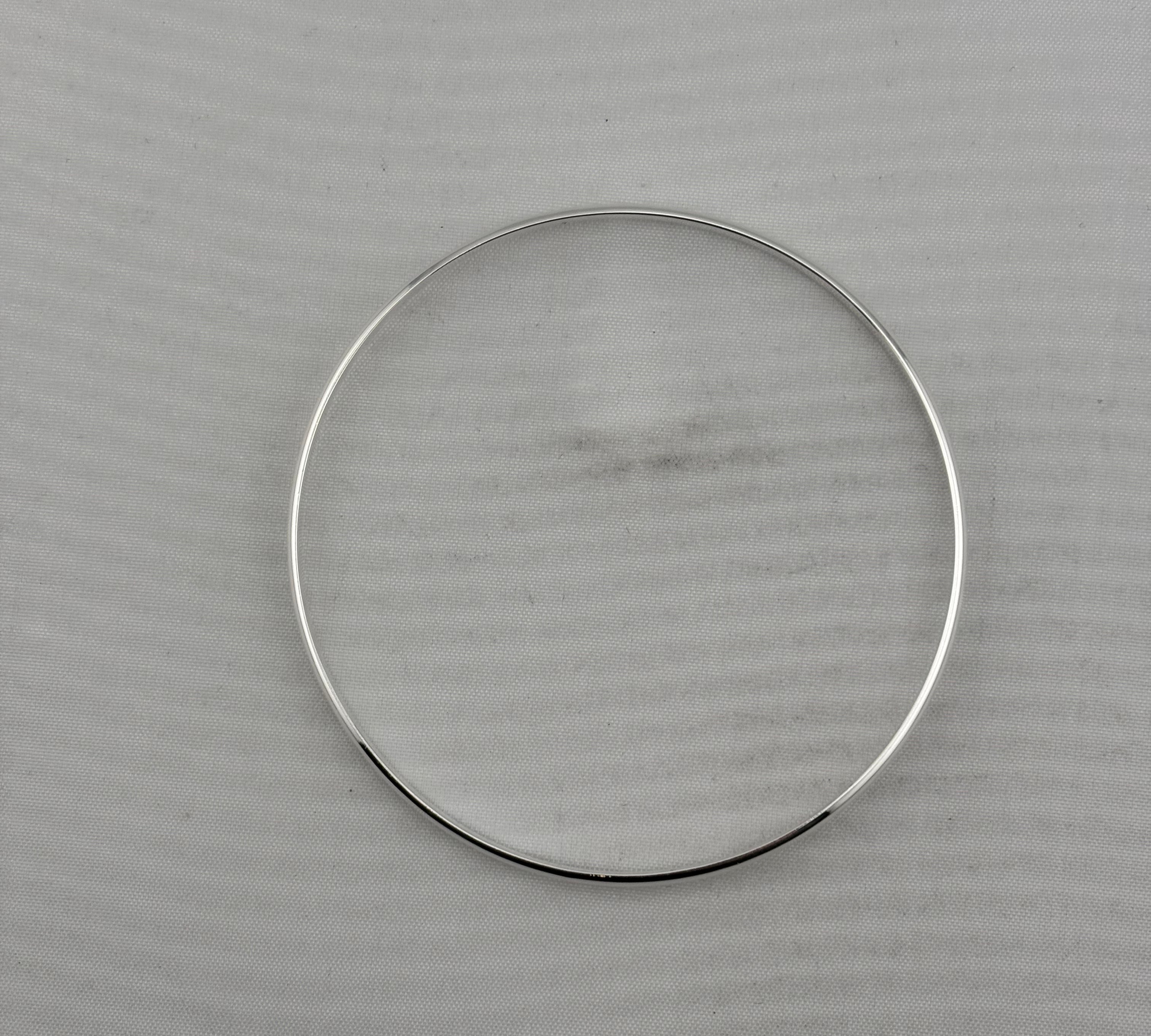 Silver bangle Size-57mm-Plain
