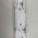 Tribal Floral Charm Silver Anklet – 99.9% Pure Silver – Multicolor Stone – Adjustable