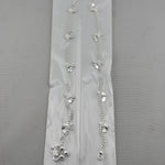 Floral Charm Chain Anklet – 925 Sterling Silver – Adjustable – 28g
