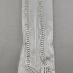 Beaded Double Chain Anklet – 925 Sterling Silver – Adjustable – 50g