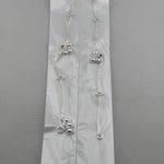 Pink Stone Curve Anklet – 925 Sterling Silver – Adjustable – Dual Tone Accent – 21g