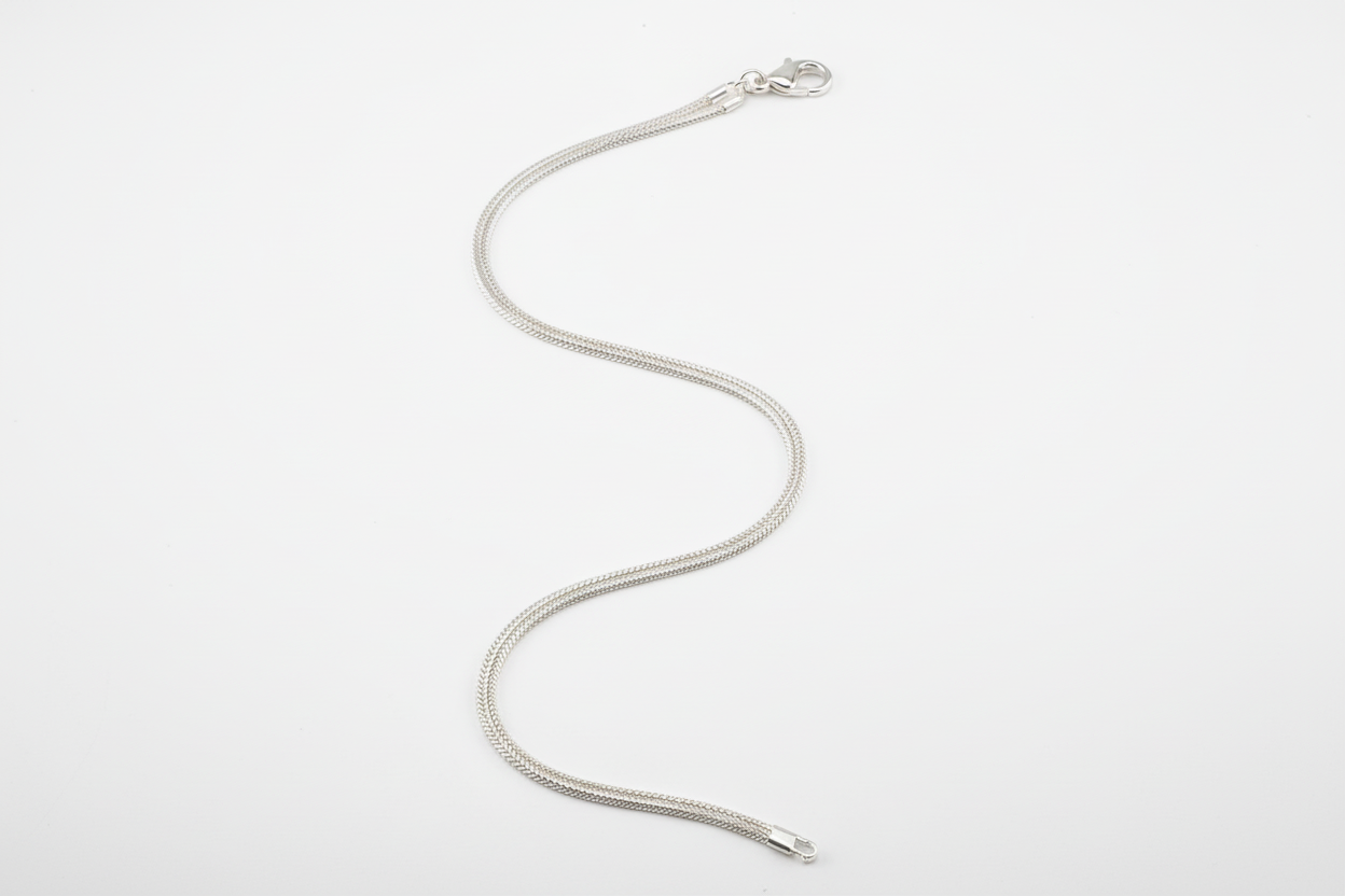 Snake Chain Silver Necklace in 925 Sterling Silver