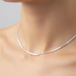 Snake Chain Silver Necklace in 925 Sterling Silver