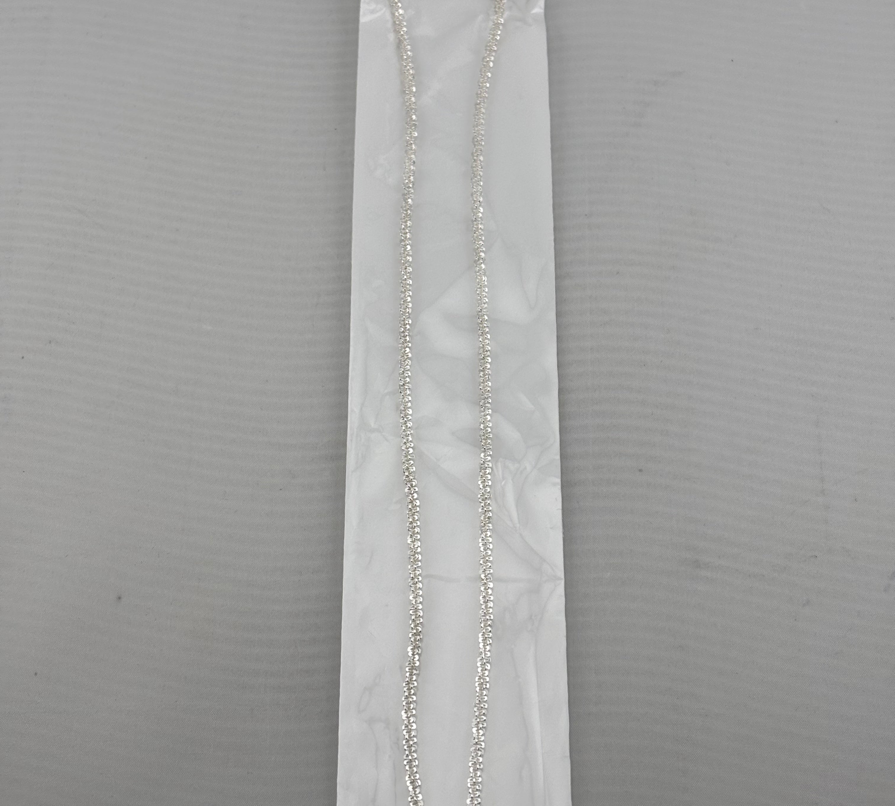 Diamond Cut Box Silver Anklet in 925 Sterling Silver