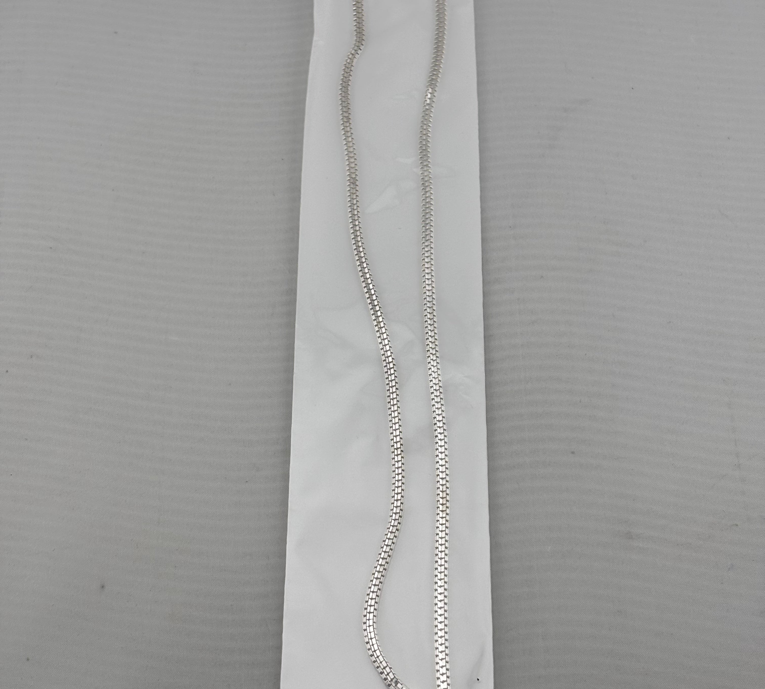 Slim Box Silver Anklet in 925 Sterling Silver