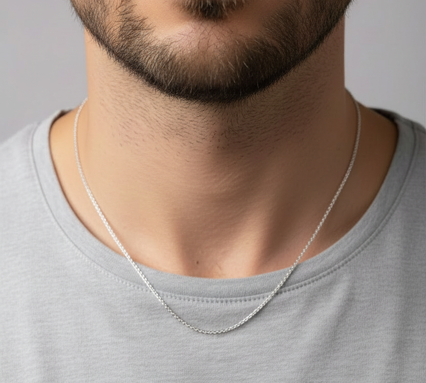 Heavy Cuban Link Silver Chain in 925 Sterling Silver