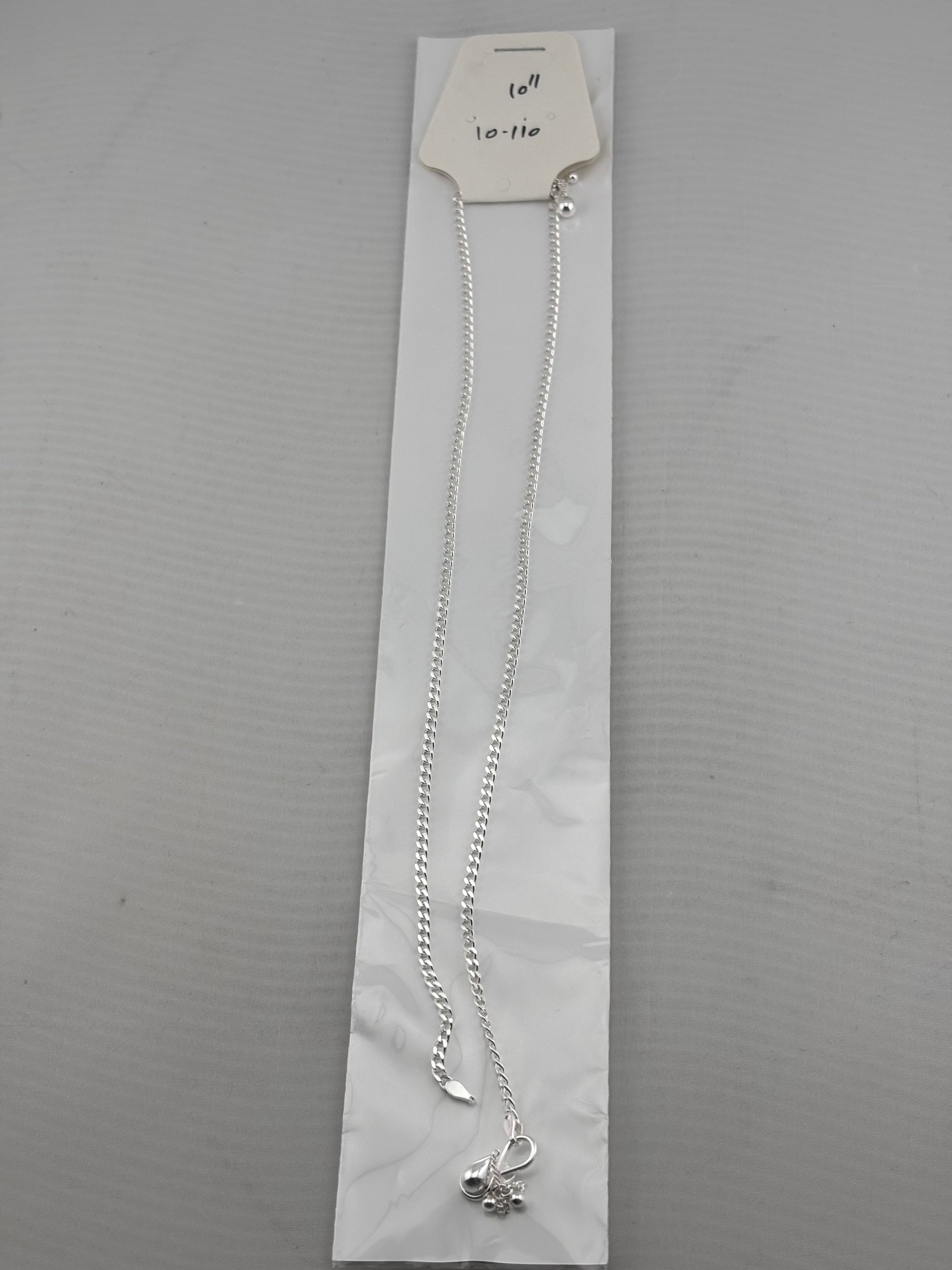Charm Drop Silver Chain in 925 Sterling Silver