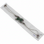 Floral Drop Anklet – 925 Sterling Silver – Green & Pink Stone Design – 26g
