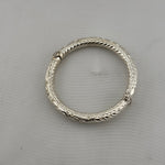 Engraved Hinged Kada Anklet – 925 Sterling Silver Thick Traditional Anklet – 66g