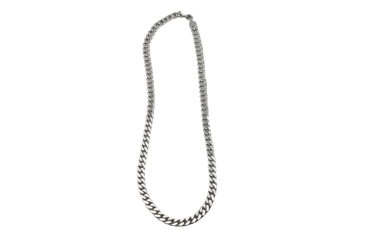 Heavy Curb Link Silver Chain in 925 Sterling Silver | Thick Chain Necklace
