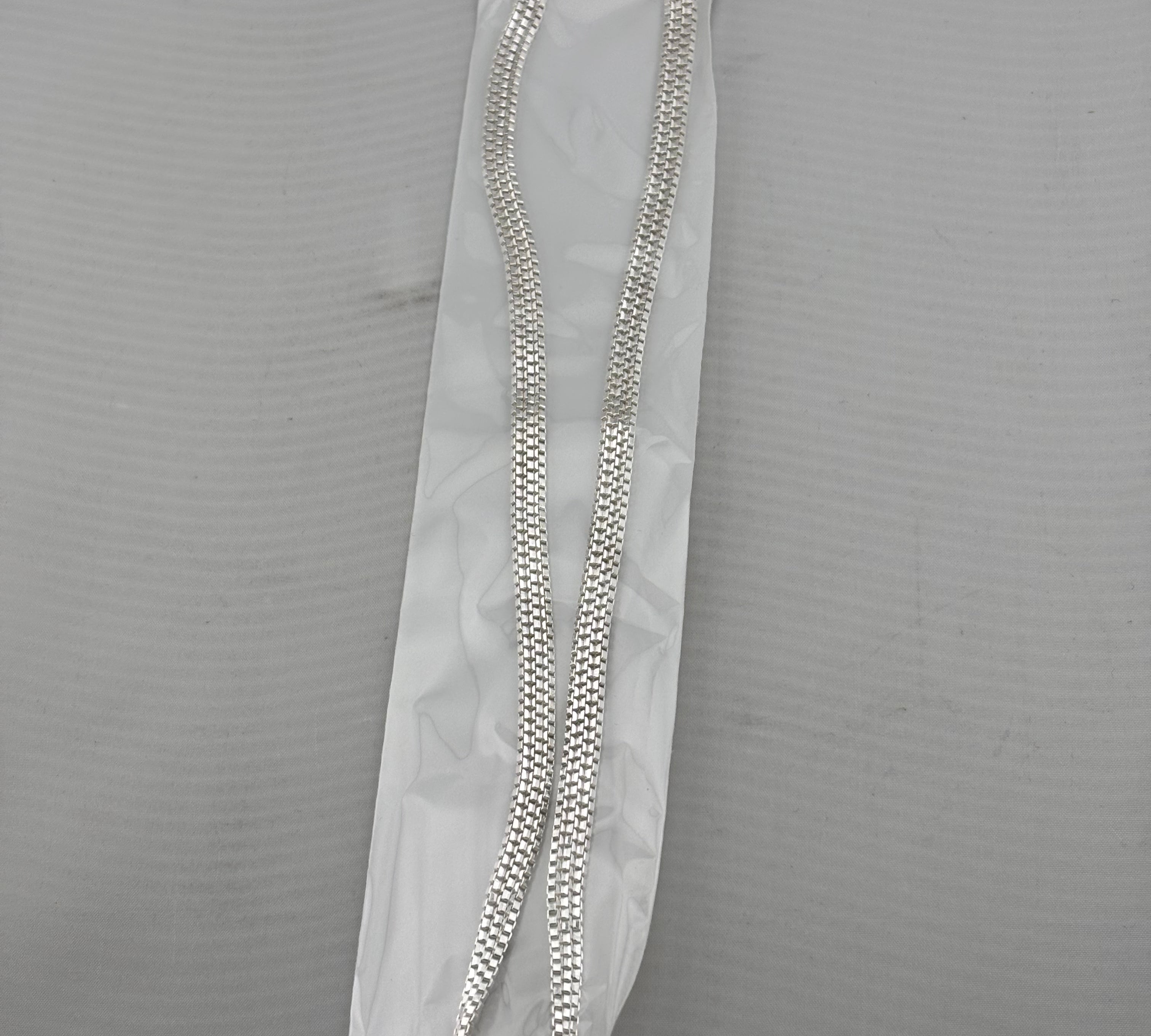 Box Link Silver Chain in 925 Sterling Silver