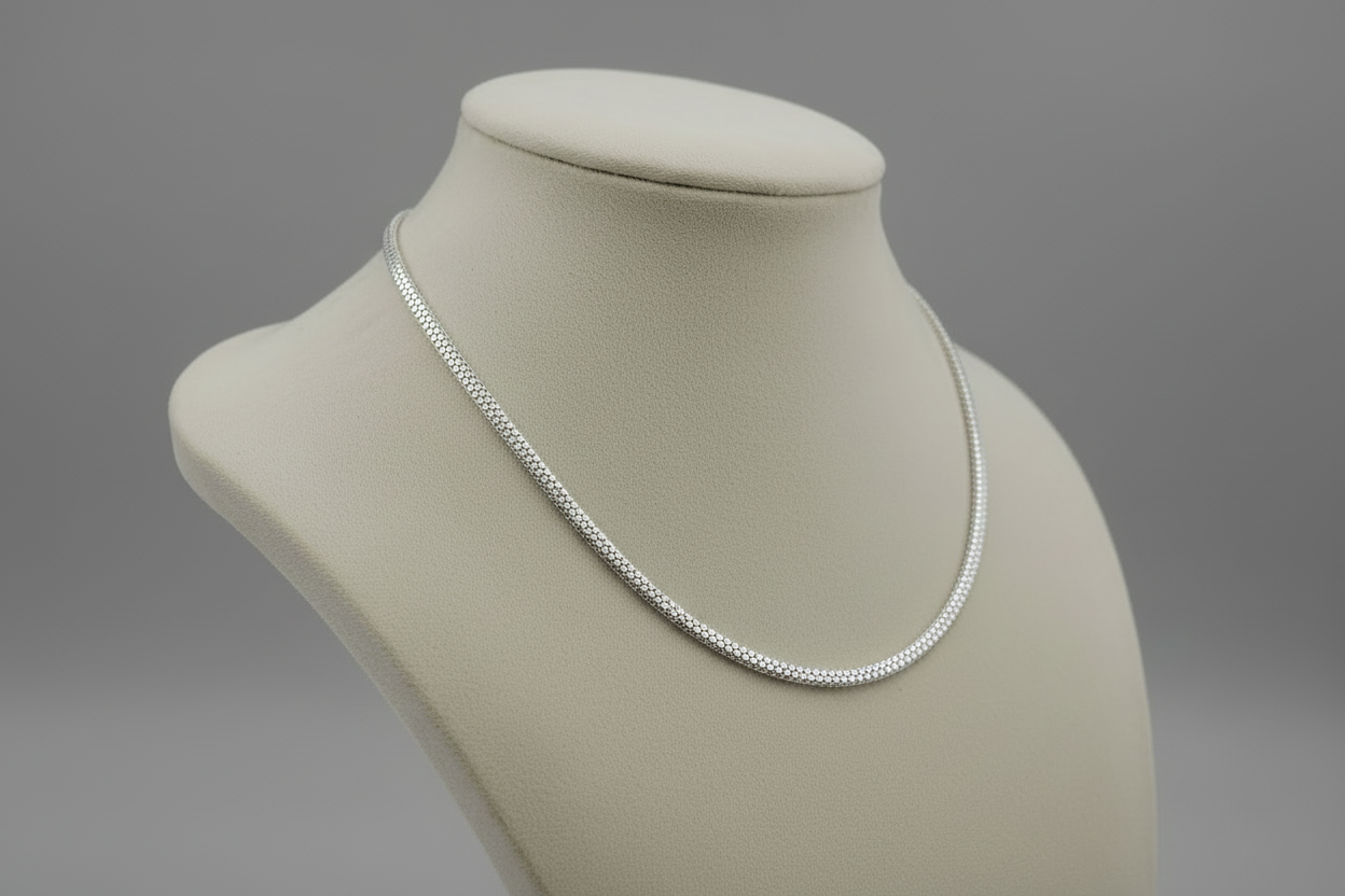 Box Link Silver Chain in 925 Sterling Silver