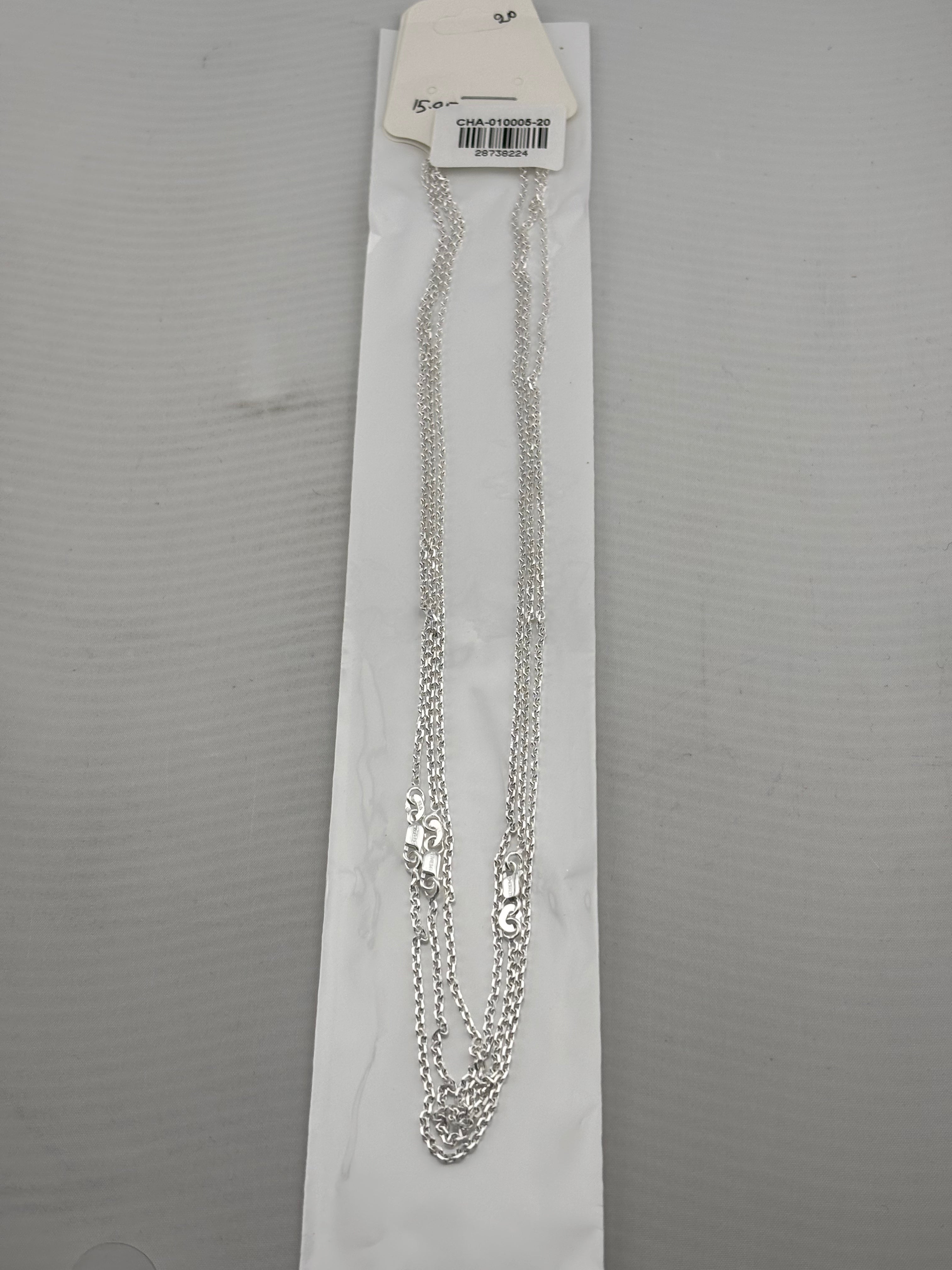 Fine Cable Silver Chain in 925 Sterling Silver