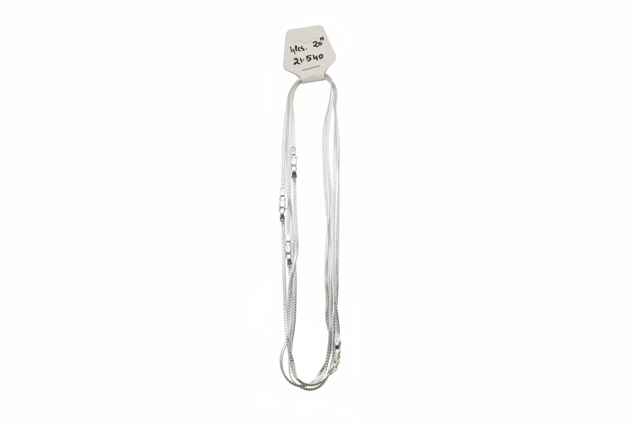 Flat Curb Silver Chain 925