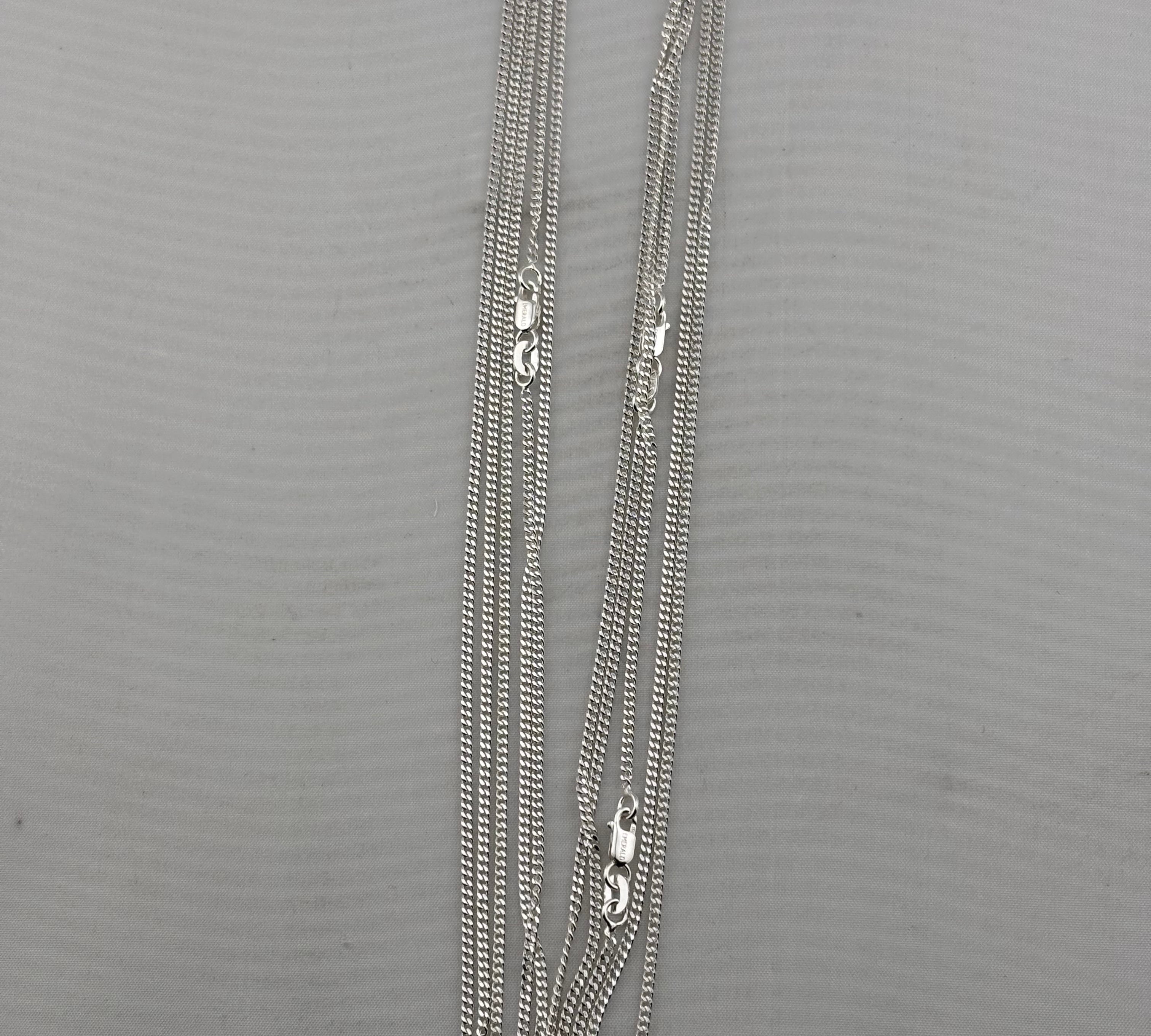 Ultra Slim Curb Silver Chain 925