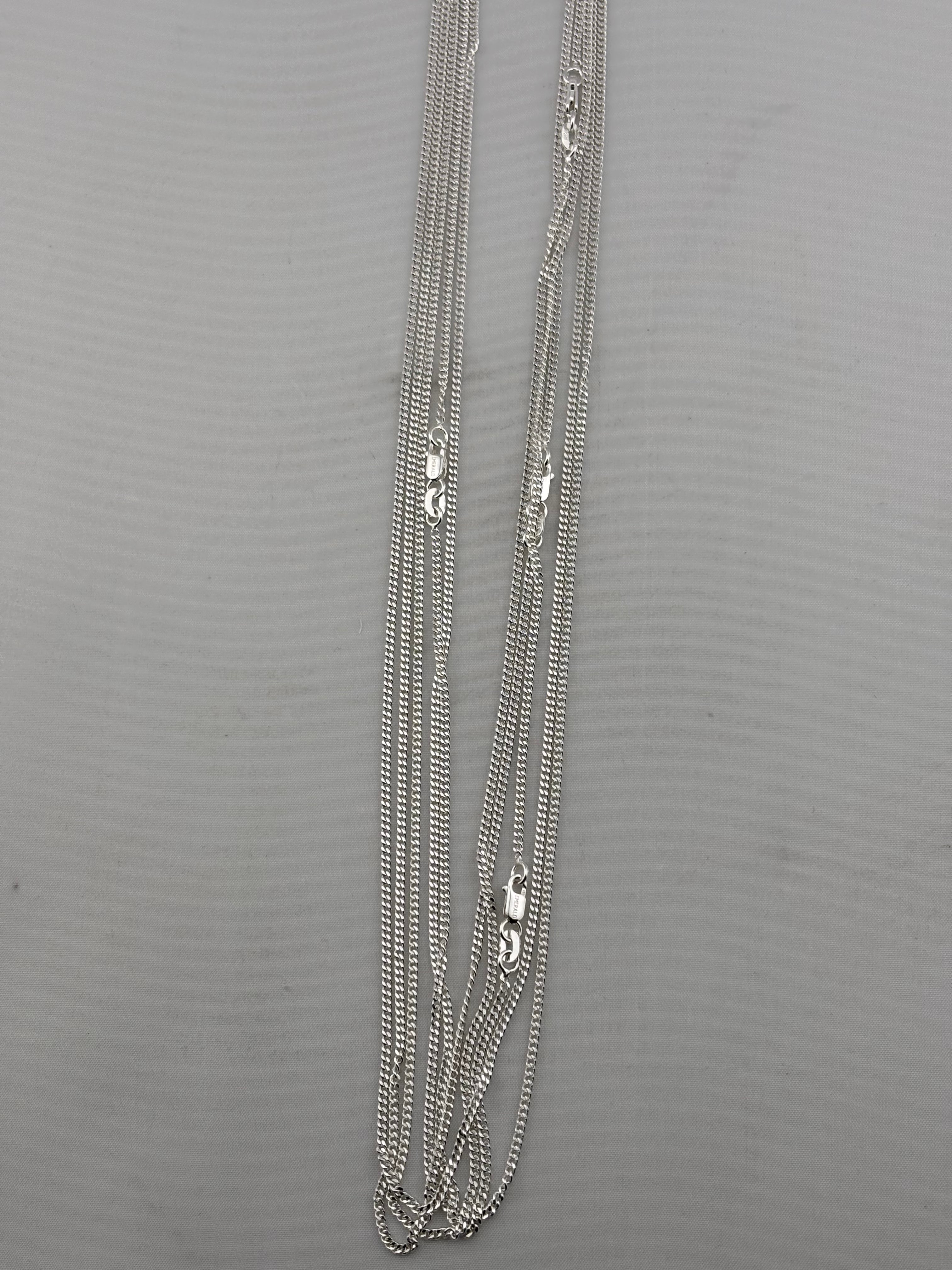 Ultra Slim Curb Silver Chain 925