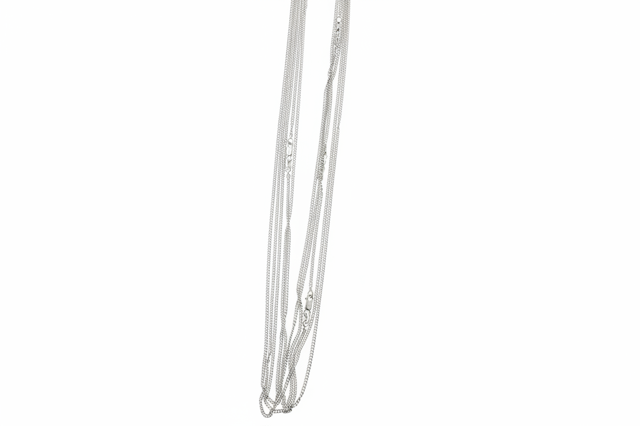 Ultra Slim Curb Silver Chain 925