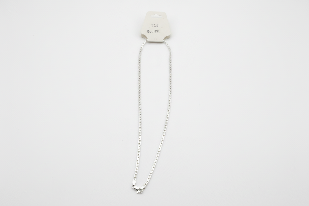 Diamond Cut Curb Silver Chain 925