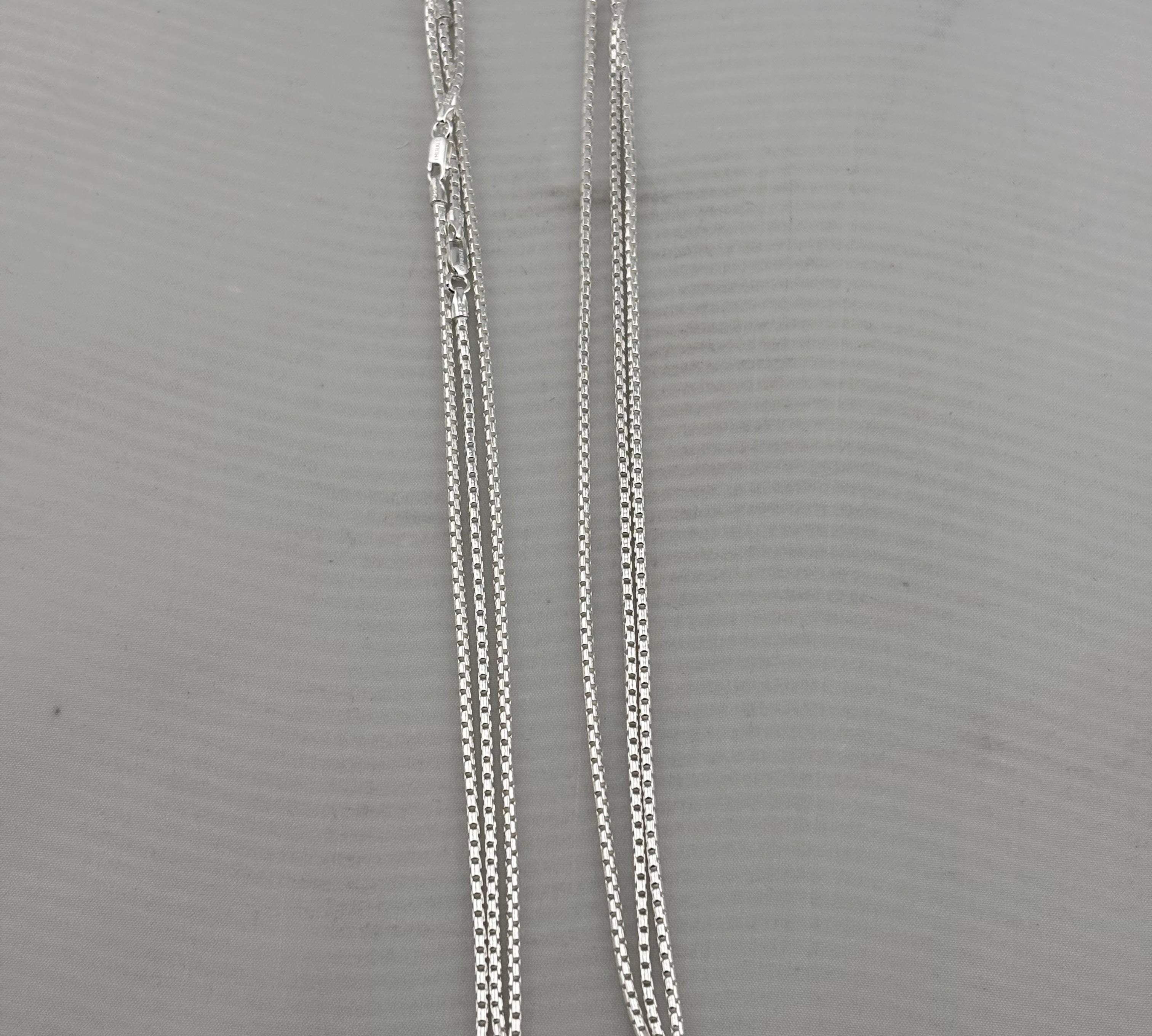 Textured Box Link Silver Chain 925