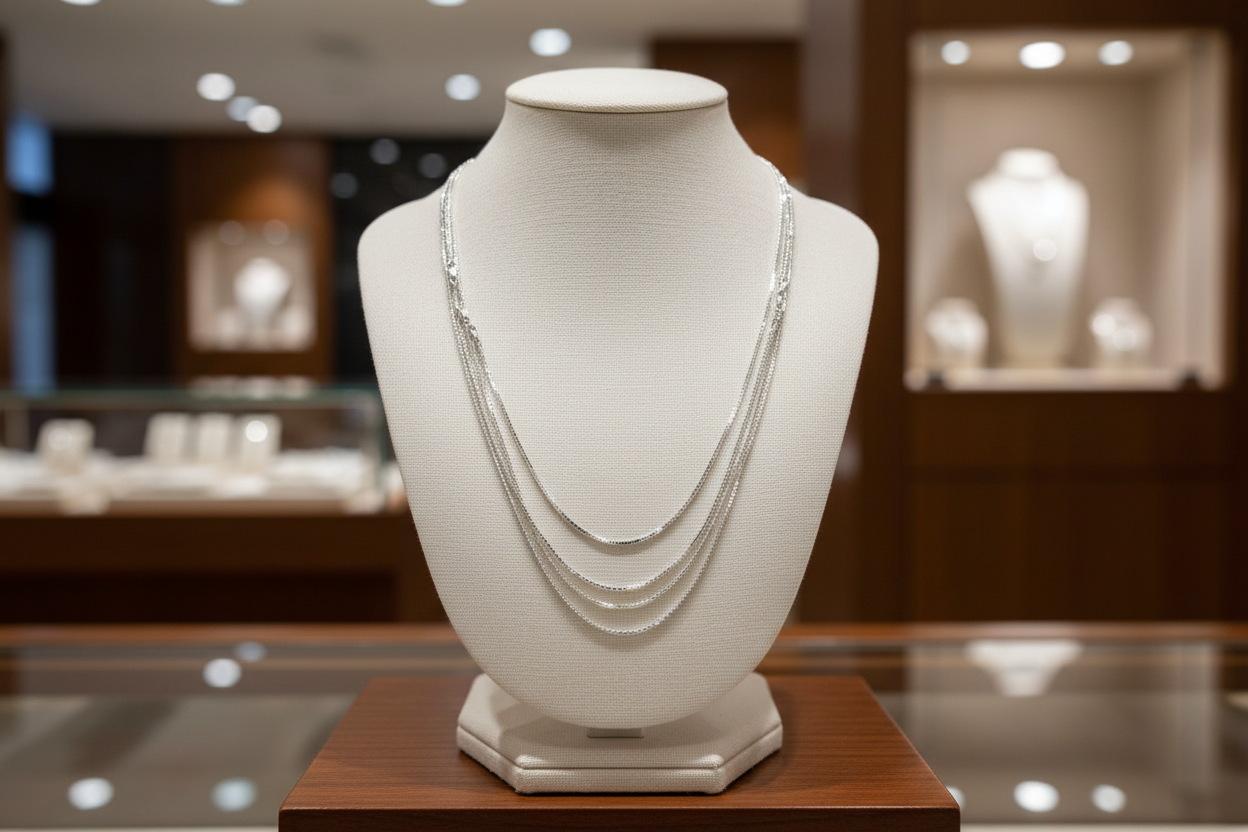 Textured Box Link Silver Chain 925