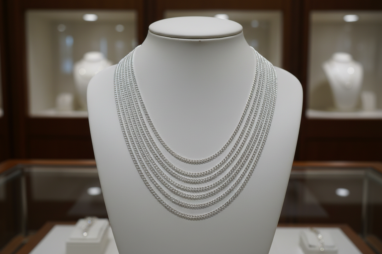 Open Link Silver Chain 925 Sterling