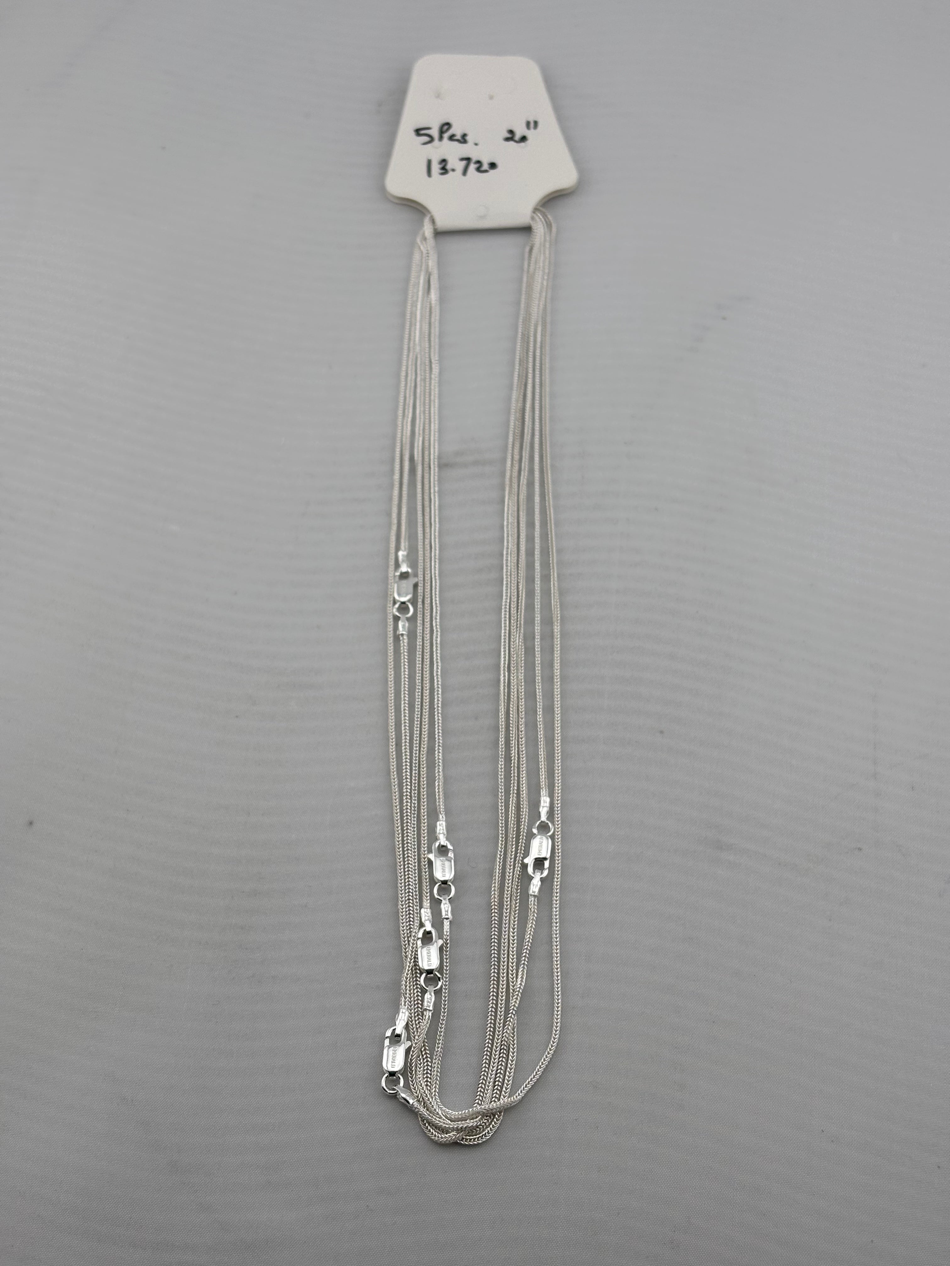 Sleek Round Snake Chain 925 Silver