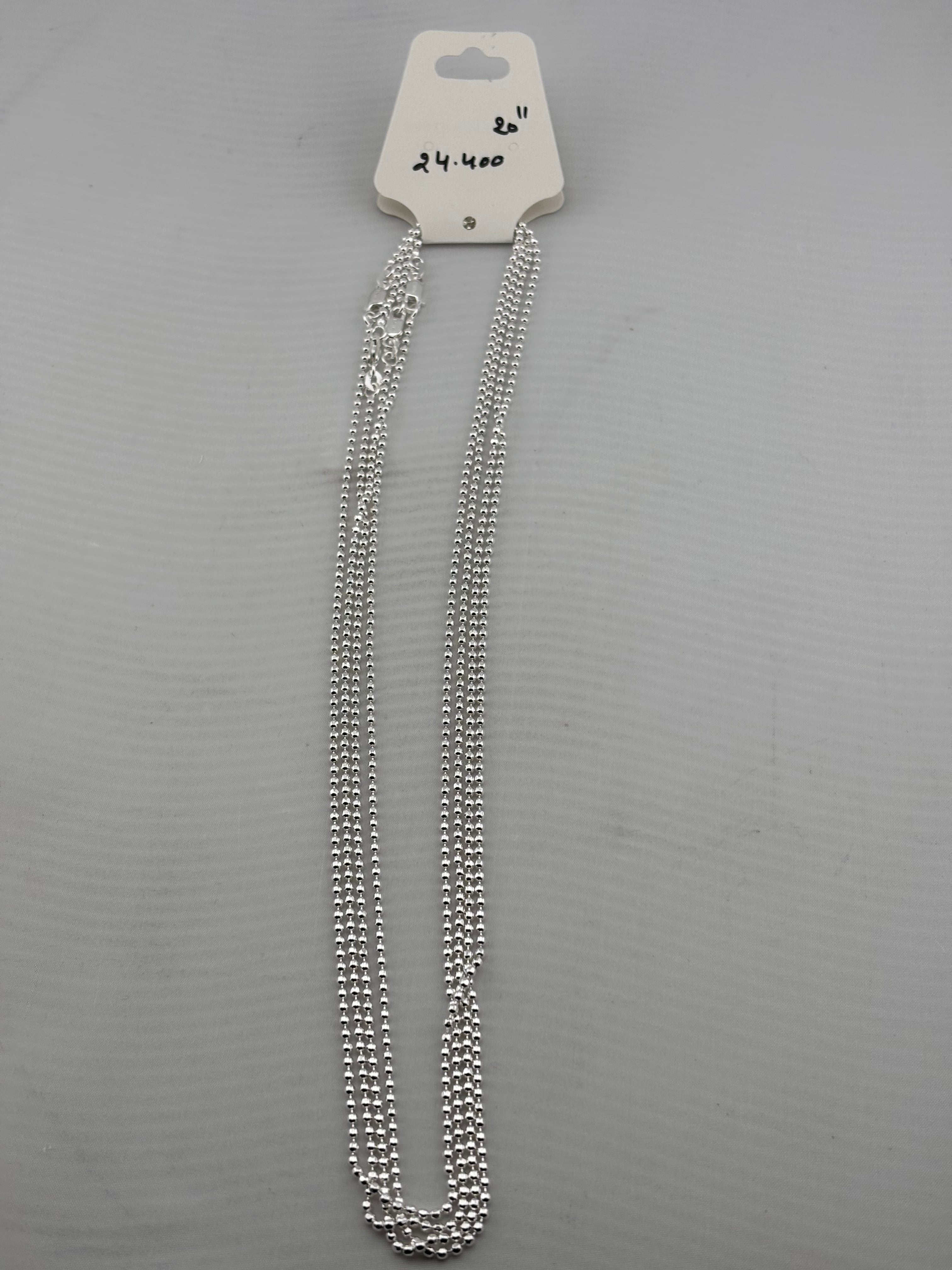 Round Bead Chain 925 Silver
