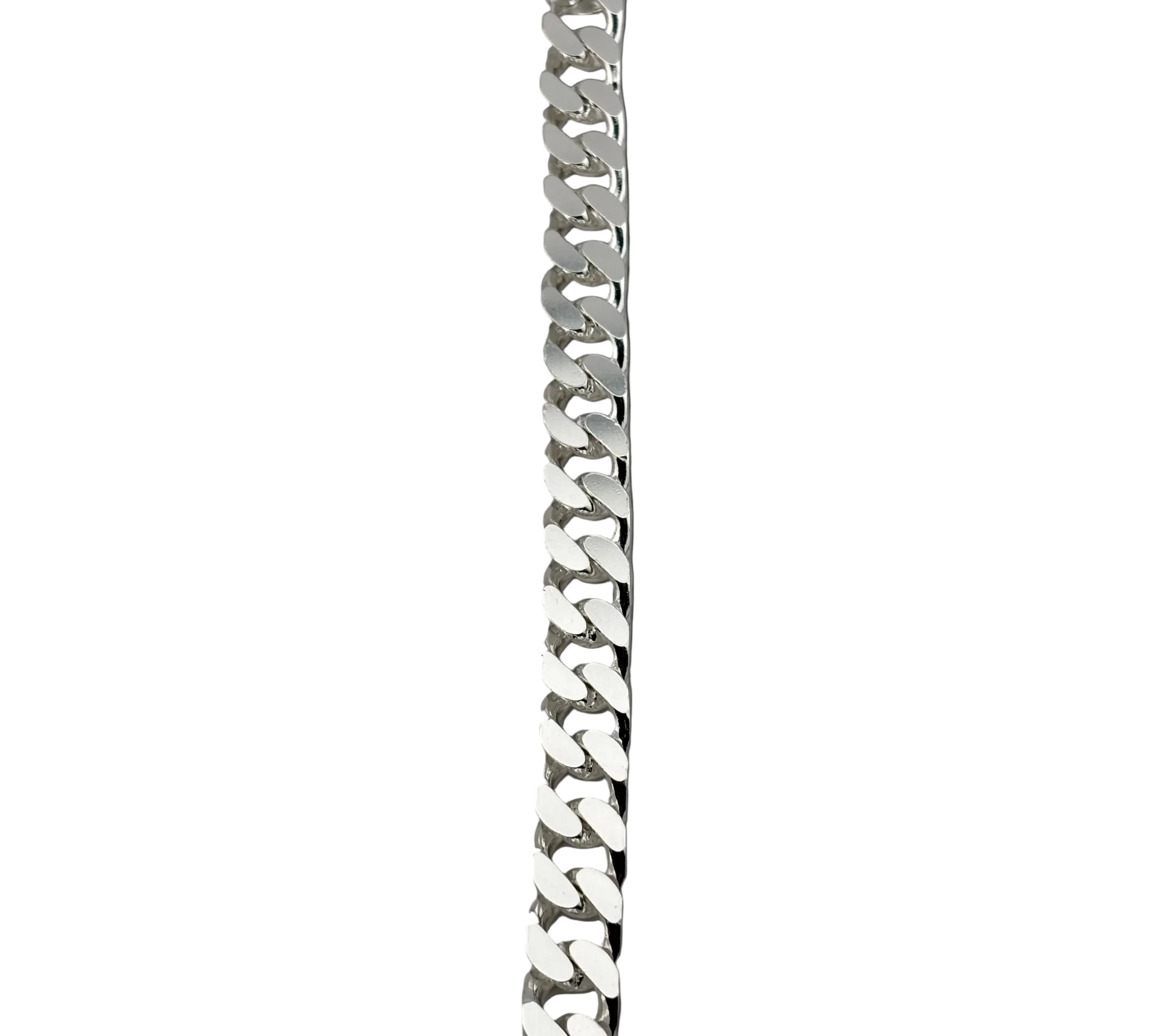Silver Curb Link Bracelet 925 – Flat Chain | 12mm