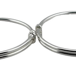 Kids Plain Silver Kada – 925 Sterling Silver Baby Kada Bracelet with Bead Ends (Pair)