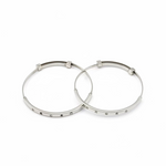 Kids Textured Silver Kada – 925 Sterling Silver Baby Kada Bracelet with Engraved Design (Pair)