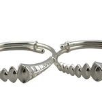 Kids Geometric Silver Kada – 925 Sterling Silver Baby Kada Bracelet with Zig