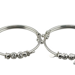 Kids Beaded Silver Kada – 925 Sterling Silver Baby Kada Bracelet with Charms (Pair)