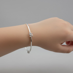 Kids Swastik Silver Kada – 925 Sterling Silver Baby Kada Bracelet (Pair)