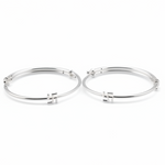 Kids Swastik Silver Kada – 925 Sterling Silver Baby Kada Bracelet (Pair)